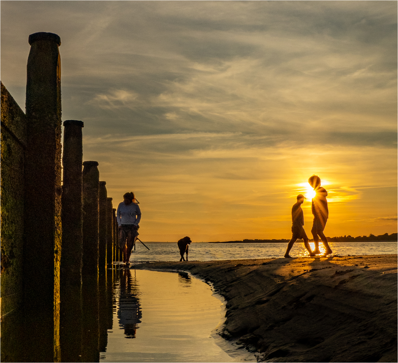 2nd Place - Peter Hickson - Low Tide Sunset Walkers